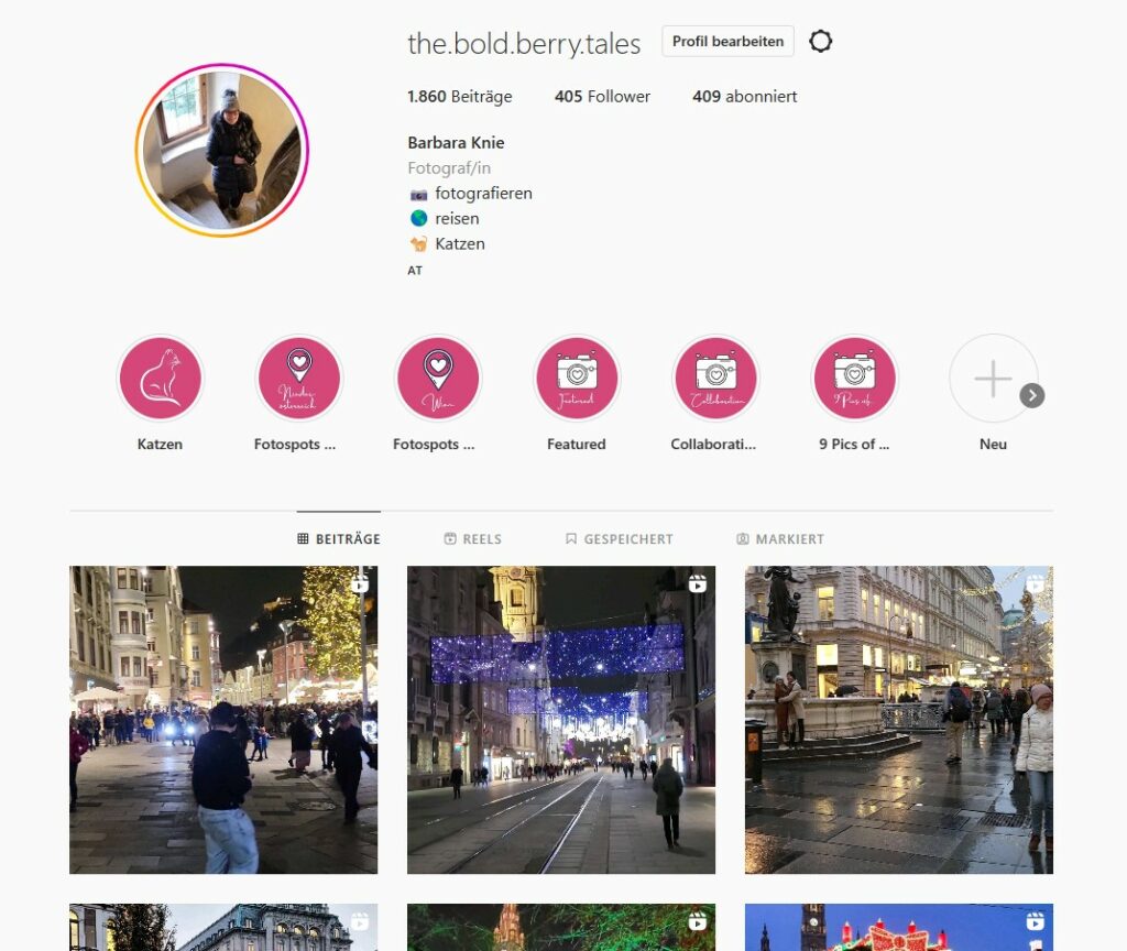 mein Instagram-Account the.bold.berry.tales am 19.12.2022