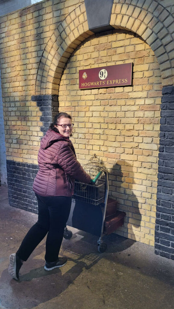 Ich unterwegs zum Hogwarts Express