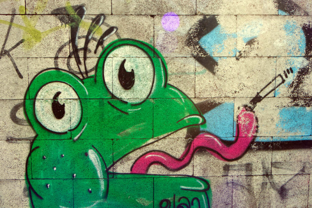 Frosch-Graffiti
