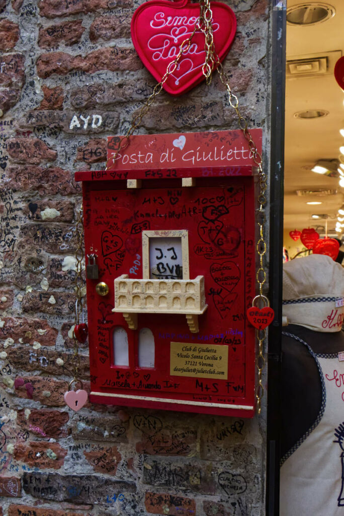 Postkasten in der Casa die Giulietta