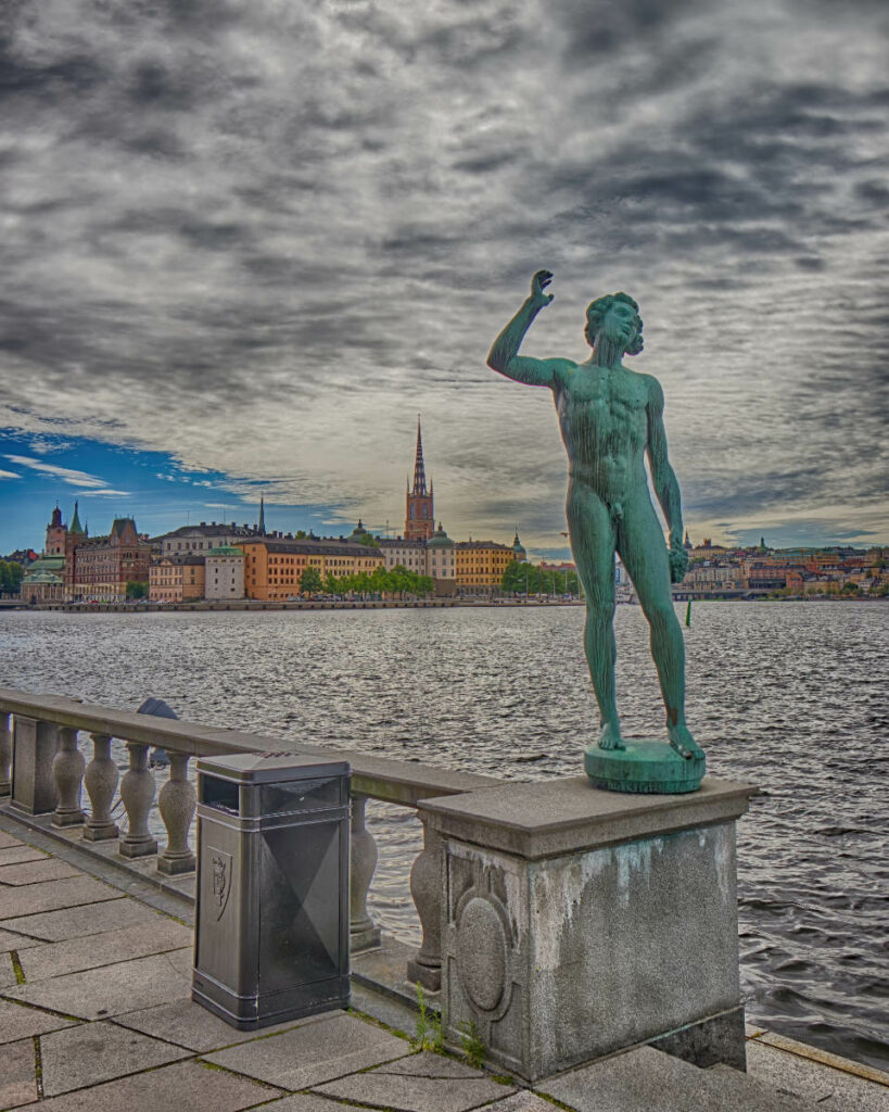 Blick vom Rathauspark auf Riddarholmen