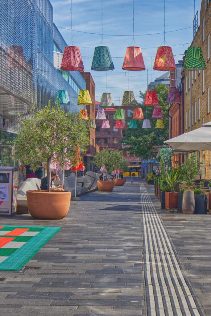 Einkaufsstraße in Uppsala