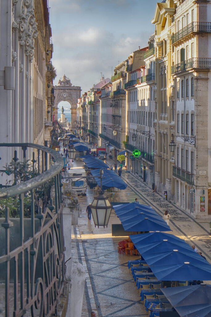 Rua Augusta - Aussicht von unserem Hotel