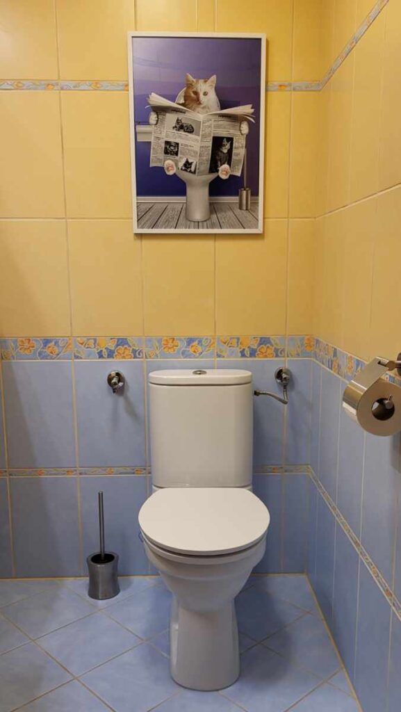 Das WC mit Bild vom Yoshi